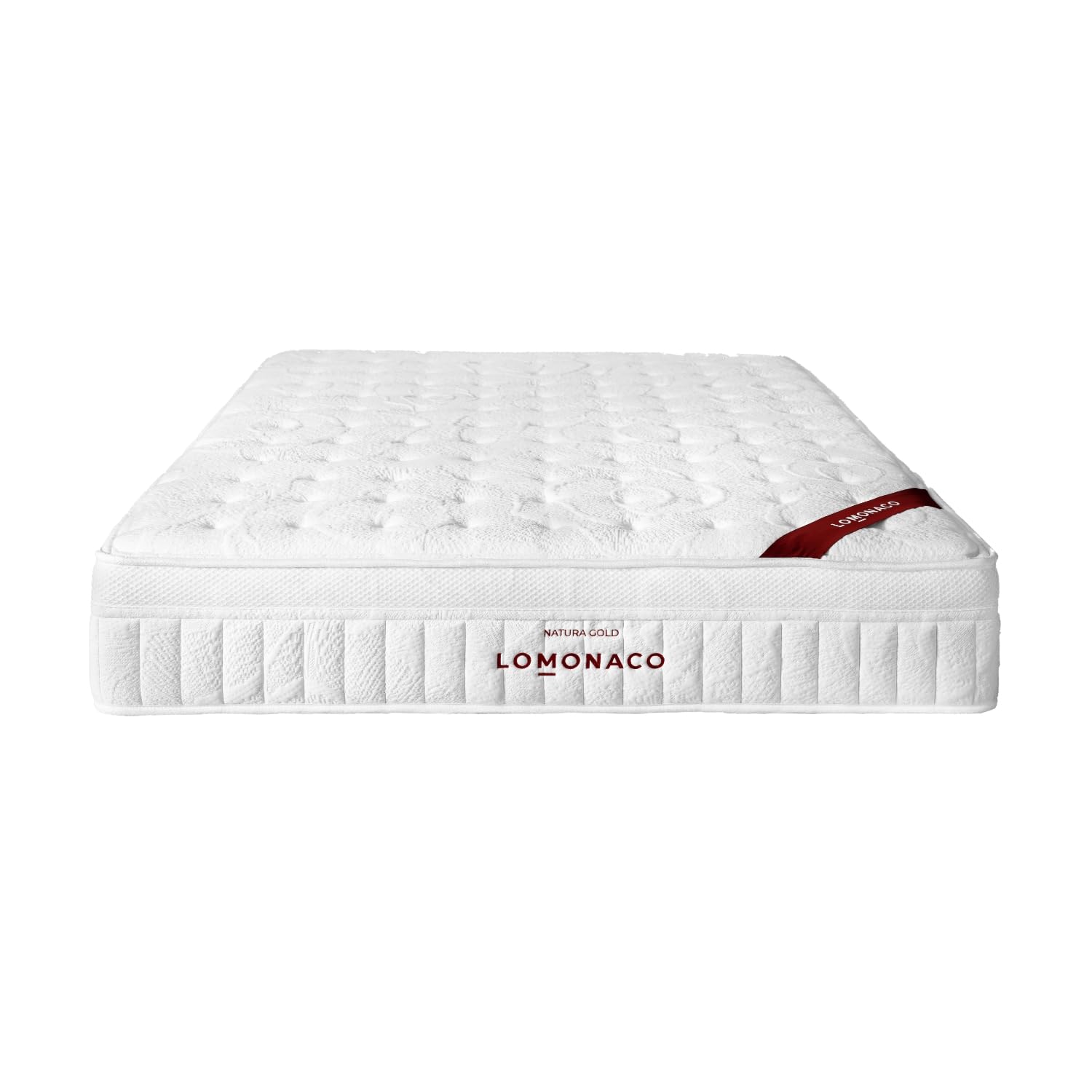 Colchón Natura Gold de LOMONACO 135 x 190 cm | Núcleo de Muelles Ensacados | Capa Viscoelástica Adaptable | Tejido Transpirable y Fibra Termorreguladora | Altura 26 cm