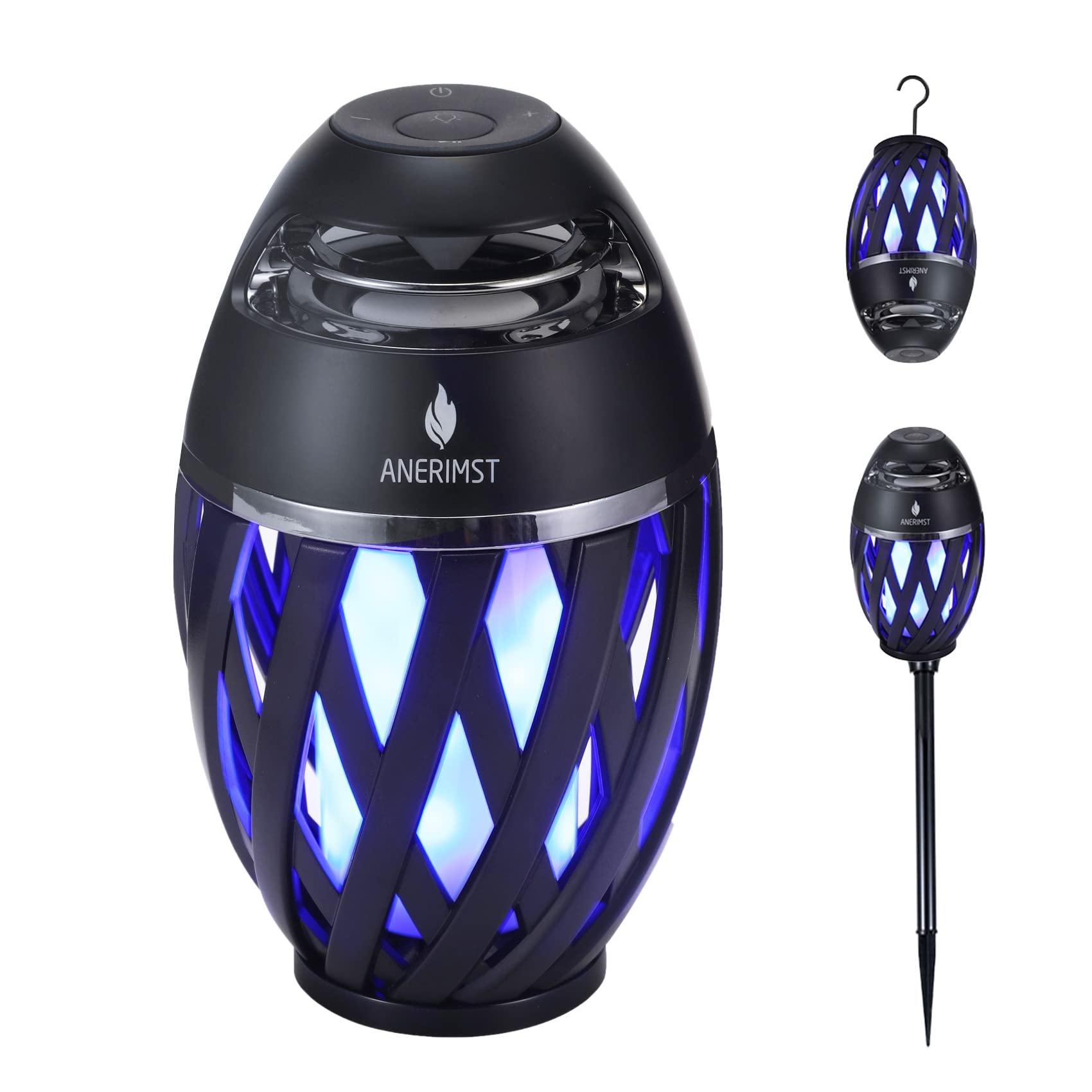 Outdoor Bluetooth Speaker, Gifts for Men Women Dad Mom, ANERIMST Waterproof Wireless Torch LED Light