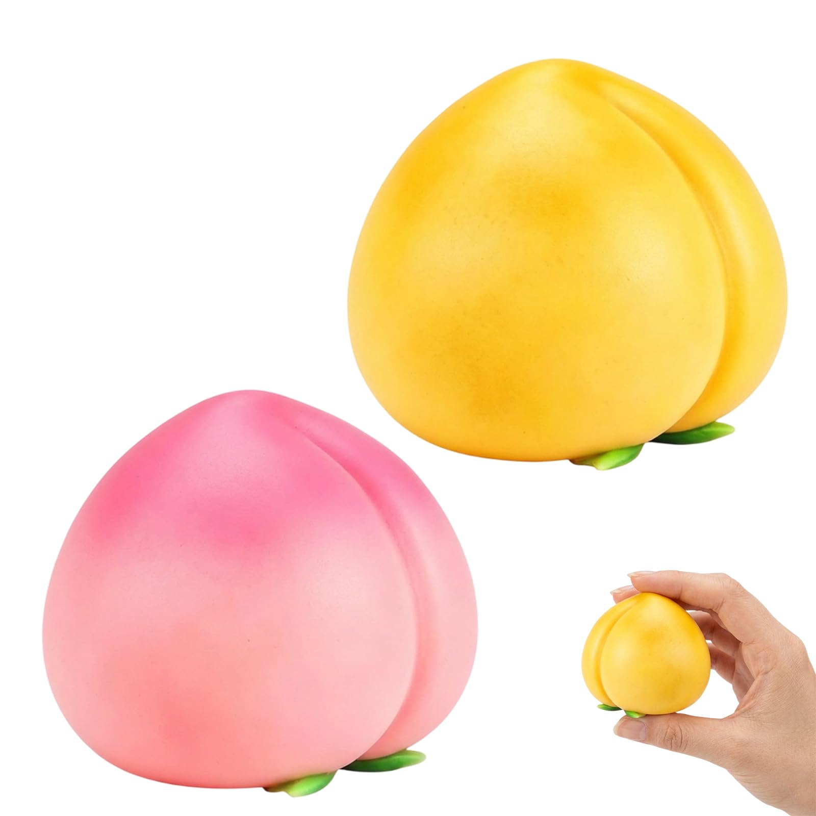 2 Peach Shaped Items, Jumbo Peach Decorative Pieces for Adults
