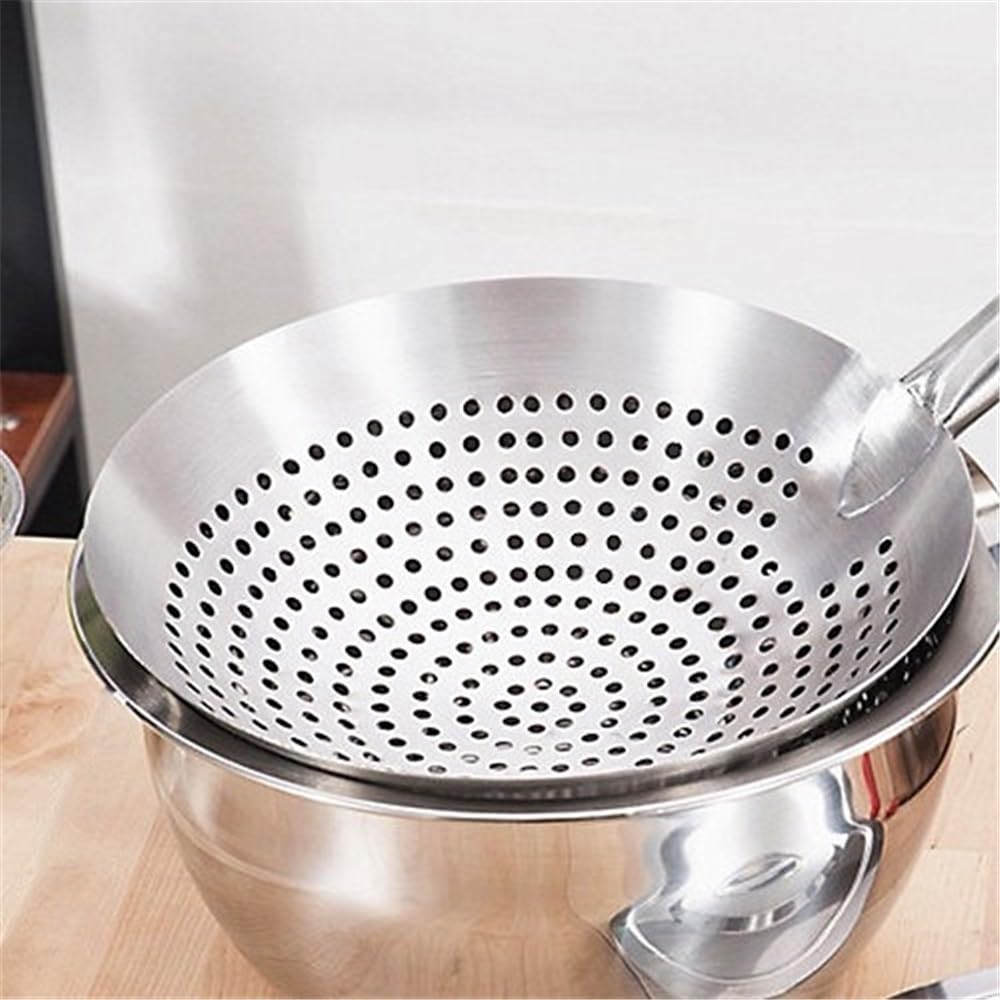 Cestello per friggere in acciaio inox, grande setaccio per patatine fritte, utensili da cucina durevoli, per snack perfettamente croccanti (piccolo)
