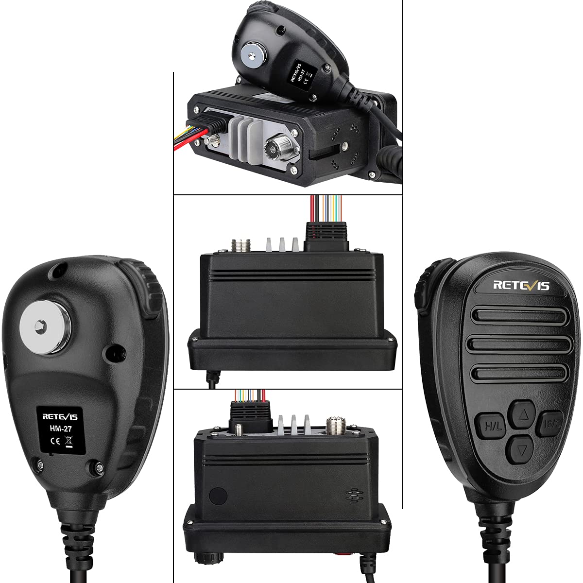 Retevis RA27 Marin Émetteur-récepteur, IP67 Étanche Talkie Walkie, Class D DSC, GPS, 88 Chaînes, Dual/Tri-Watch, Radio VHF Marine Fixe pour Yachts, Marinas (1 Pièce, Noir)