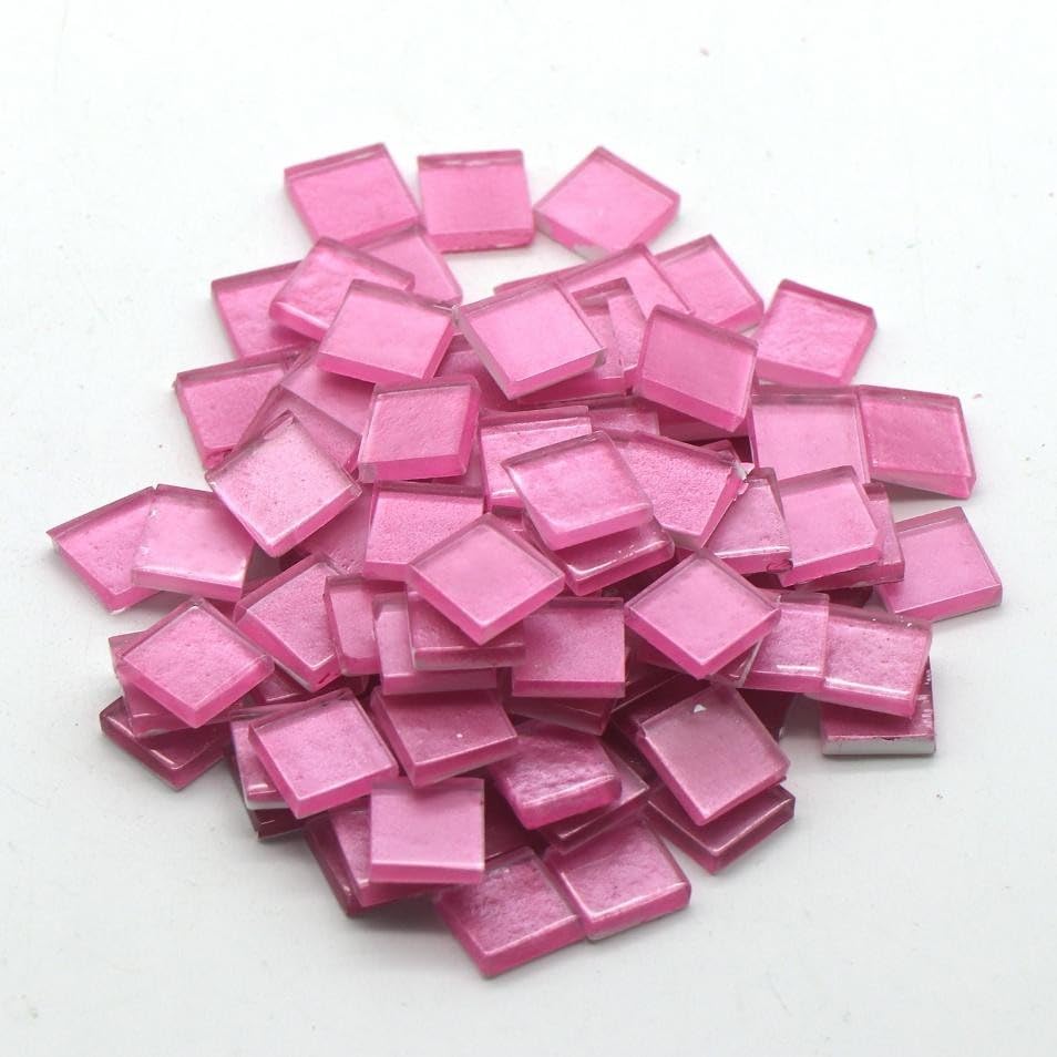 Glass Mosaic-A40 Tiles Square for Craft & Wall Décor, Decorative Tile Pieces for DIY Art Projects, Home Decoration, Kitchen Backsplash & Bathroom Wall Tiles for Interior Design (100 gm)-image-47
