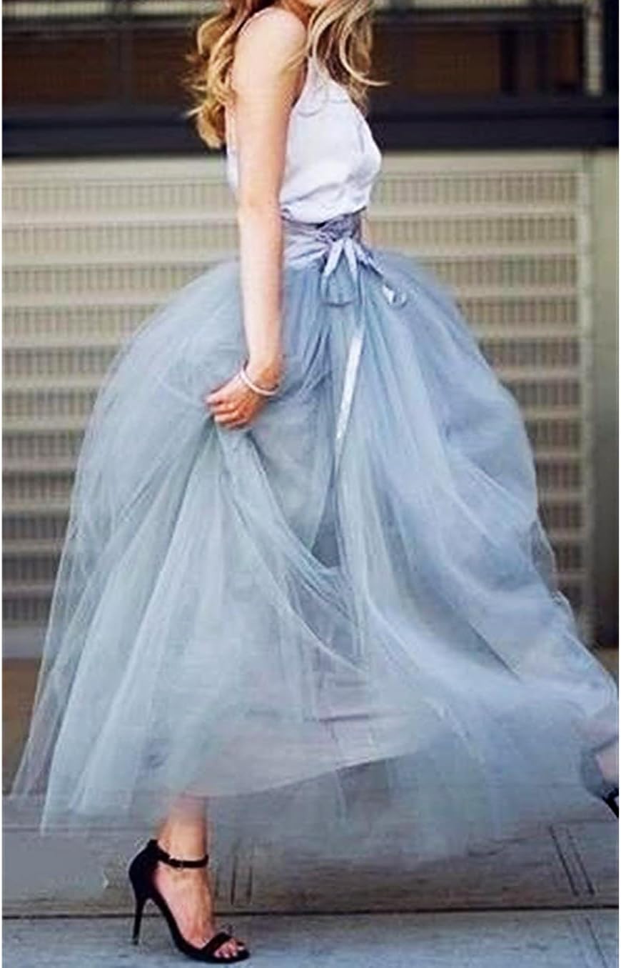 EllieHouse Womens Long Tutu Party Evening Tulle Skirt PC05 - Image 2