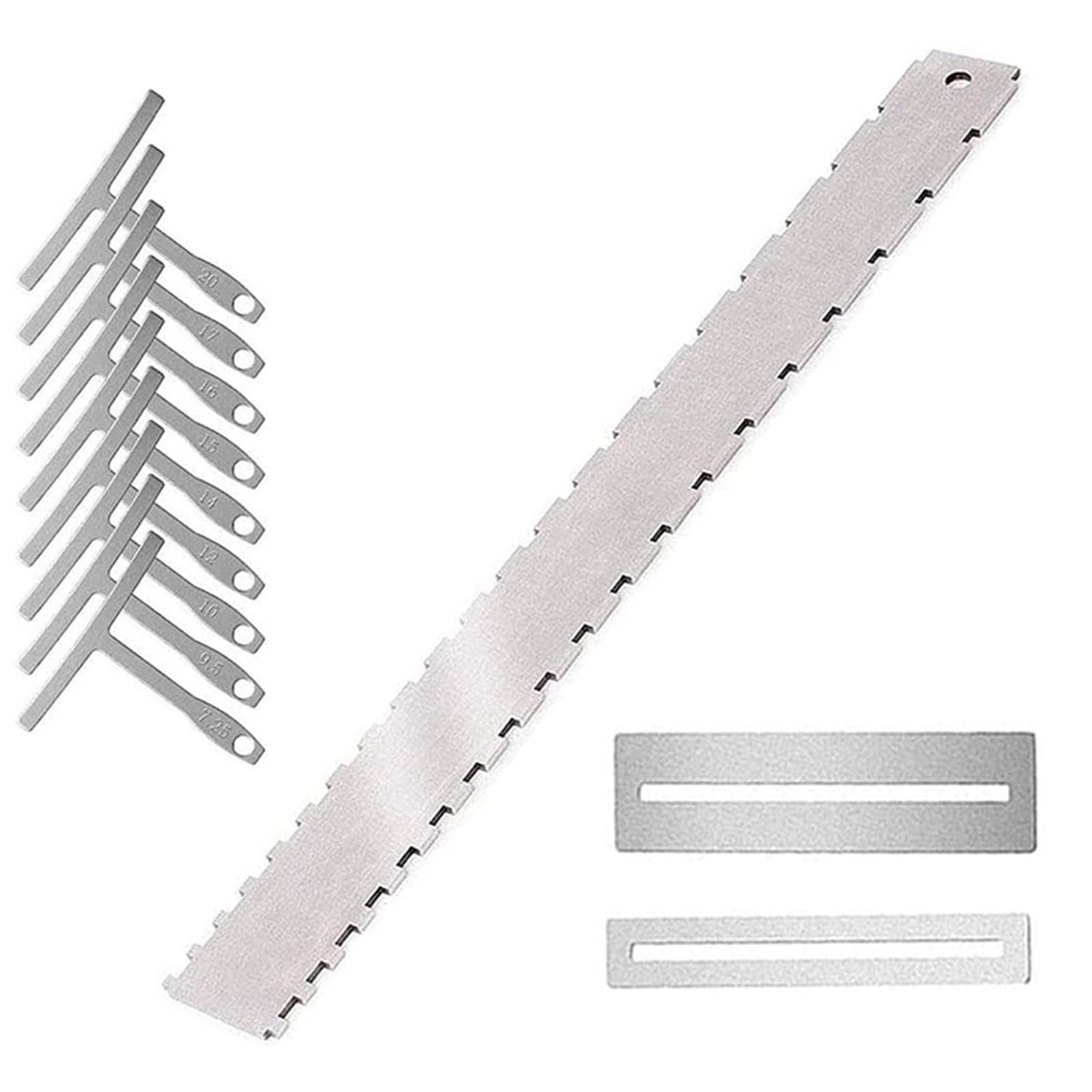 Juegos de herramientas para guitarra Kit De Herramientas Medición Guitarra Regla Altura Cuerda Curvatura Del Diapasón Cuadrado En T