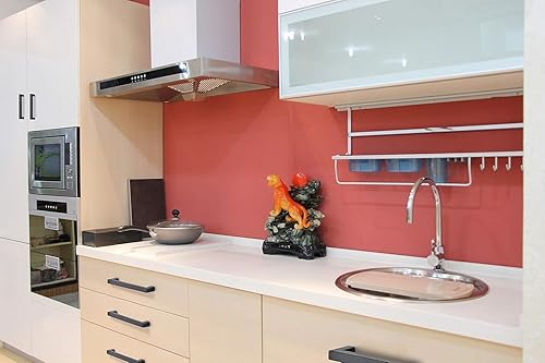 Vista 90 de Ravinte Paquete de 20 manijas cuadradas de gabinete de cocina de 18 pulgadas, color negro mate, tiradores de cajón negros, manijas de gabinete