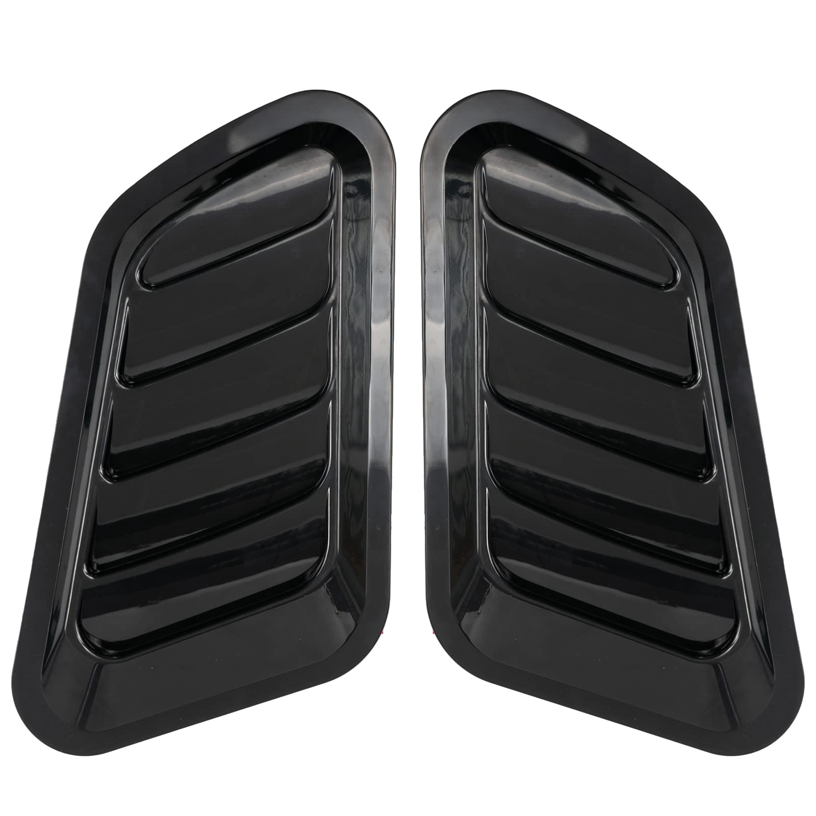 AUTOXBERT 2pcs Universal Car Decorative Air Flow Intake Scoop Turbo Bonnet Vent Cover Hood,Car Fender Bonnet Air Flow Intake Side Vent Moulding Decal Trim Stick Hood Scoop.