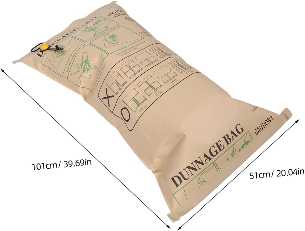 2pcs 500x1000mm Inflatable Kraft Paper Dunnage Airbags for Cargo Protection, High-pressure Void Fill Bags for Truck Loading and Container Shipment Stabilization