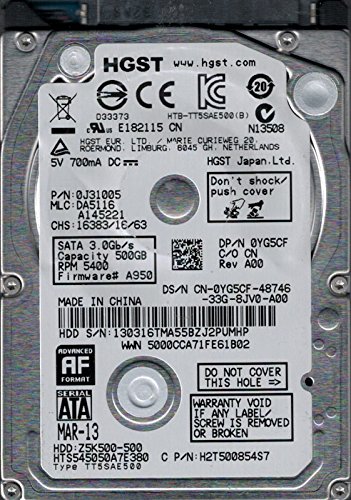 Amazon.co.jp: hts545050 a7e380 P/N : 0j31005 MLC : da5116 HGST 500