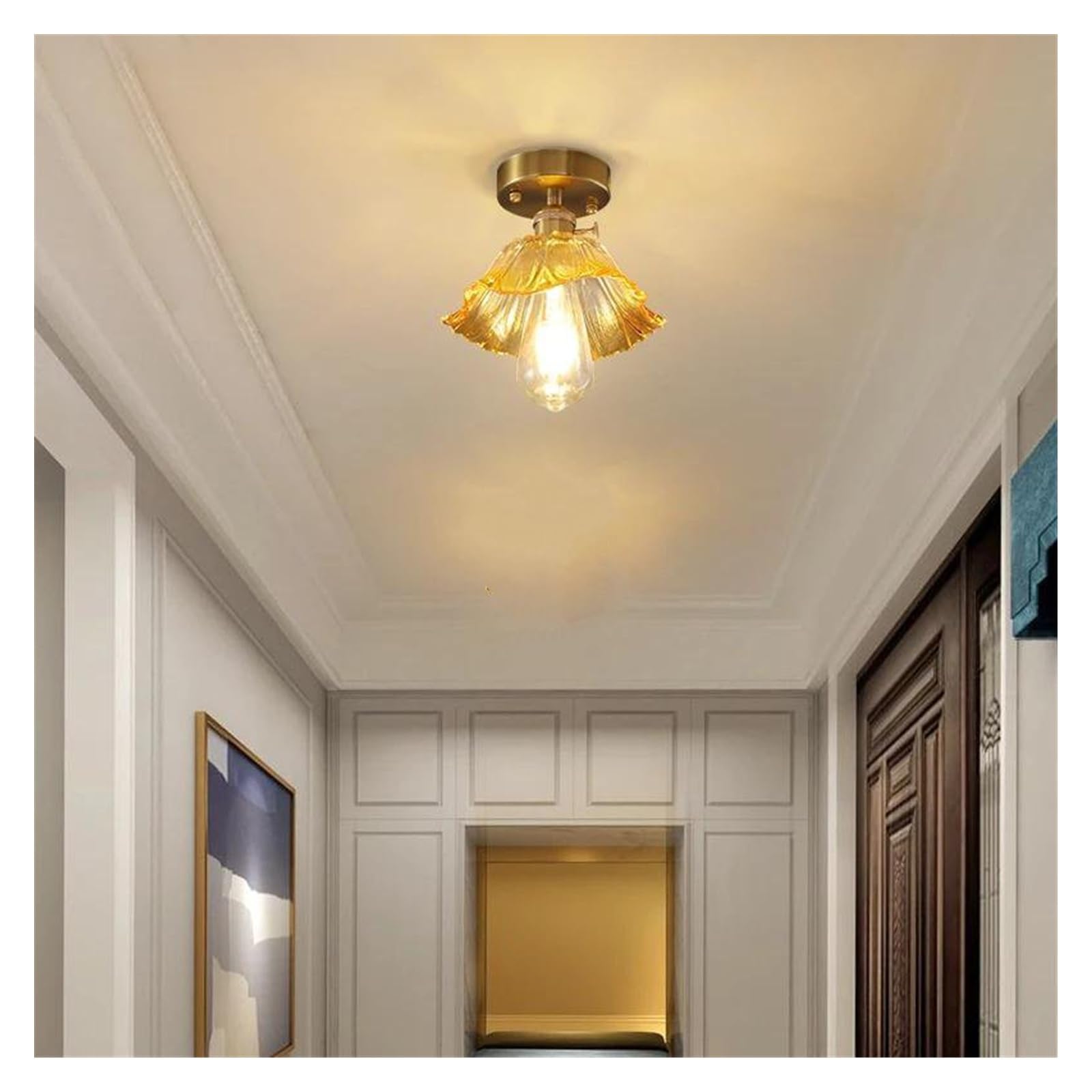 Lampe suspendue à fleurs nordiques pour sublimer un salon sombre