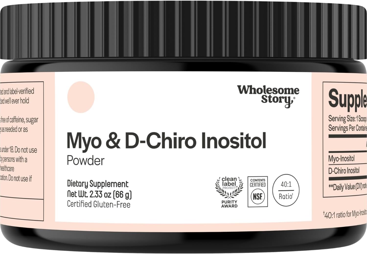 Myo-Inositol & D-Chiro Inositol Supplement Powder for Women | Hormonal Balance & Healthy Ovarian Function Support | Vitamin B8 | Great Alternative to Capsules | 40:1 Ratio | 30 Servings