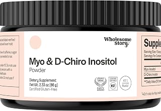 Myo-Inositol & D-Chiro Inositol Supplement Powder for Women | Hormonal Balance & Healthy Ovarian Function Support | Vitamin B8 | Great Alternative to Capsules | 40:1 Ratio | 30 Servings