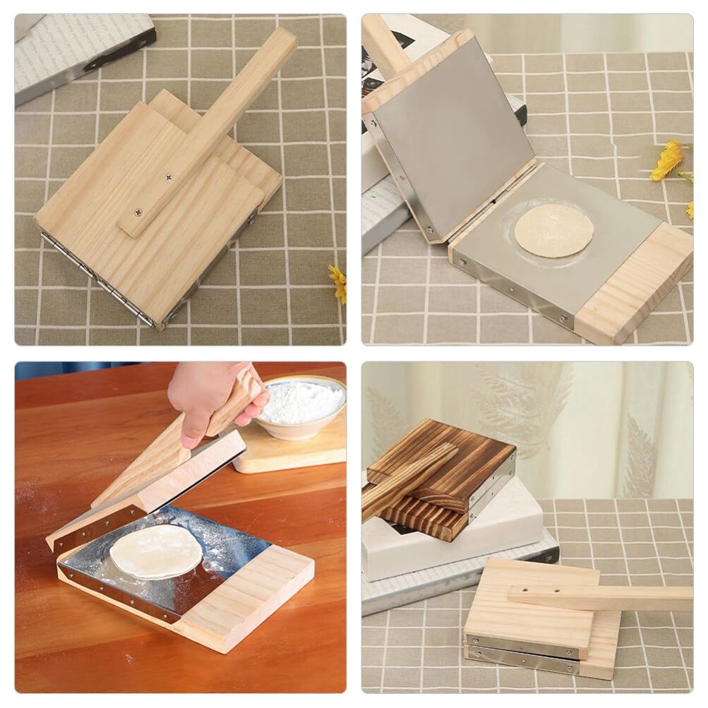 Molde De Madera Para Prensar Masa De Dumplings Y Raviolis Herramienta Manual Para Envolturas De Bola De Masa Accesorios De Cocina 10.74X8.03X5.70In