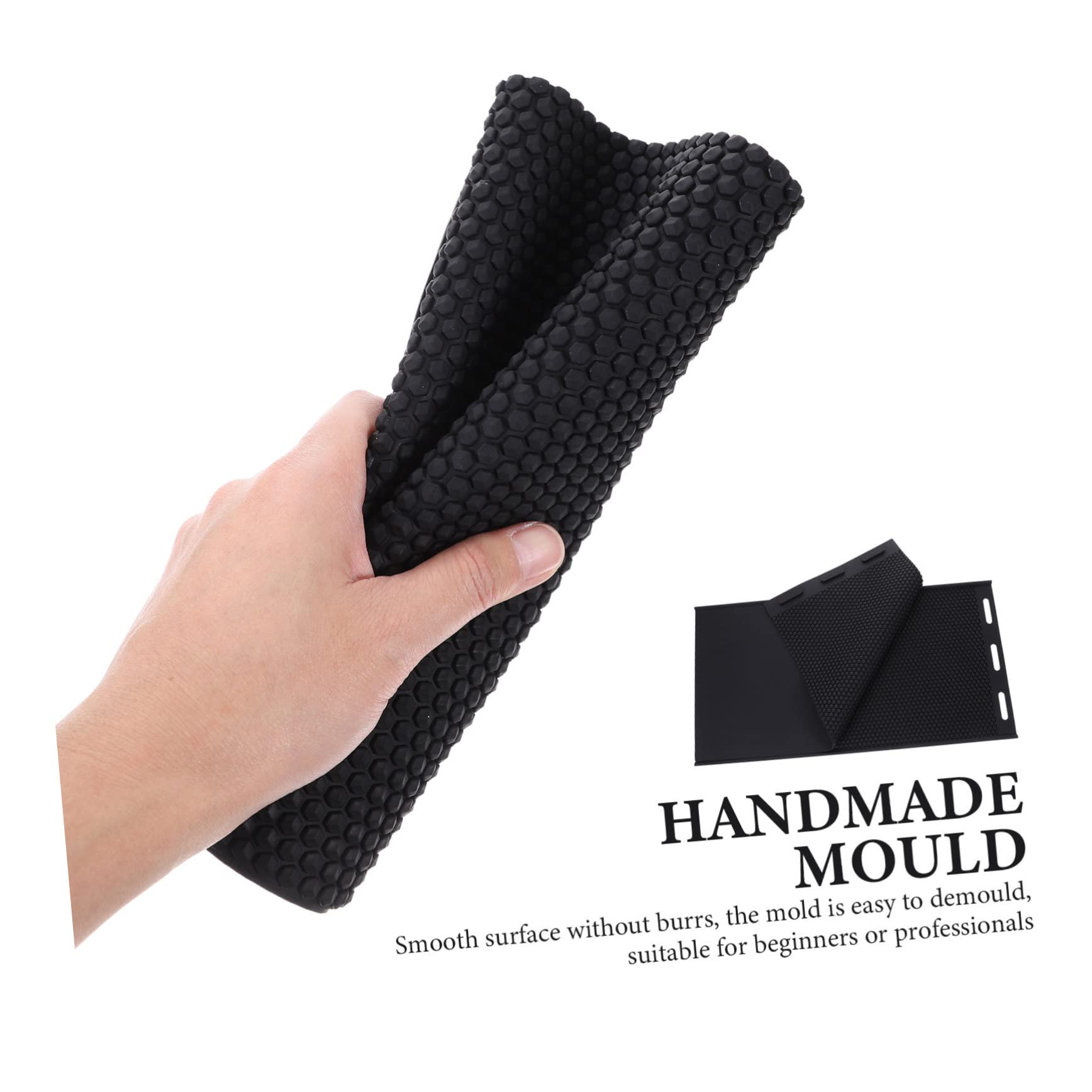 Foglio di Silicone Nero per Cera D'api, Stampo a Nido D'ape | DIY Manuale per Principianti e Professionisti, Pratico e Facile da Riporre, Accessorio per Uso Creativo
