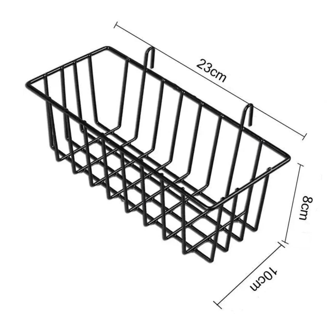HOLIDYOYO Hanging Basket Bins for Wall Iron Pegboard Racks 4pcs Storage Shelves Easy to Install No Damage to Wall