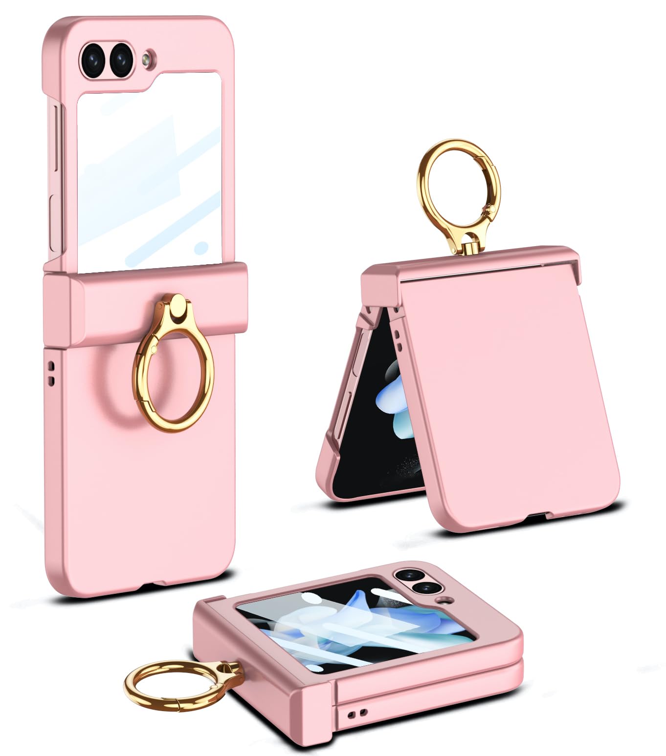 BOUNCEBACK Polycarbonate Ultra Thin Hinge Cover Ring Case/Cover For Samsung Galaxy Z Flip5 / Galaxy Flip 5 Case Cover - Matte Pink (B0CF2NDBC5) Amazon Price History, Amazon Price Tracker