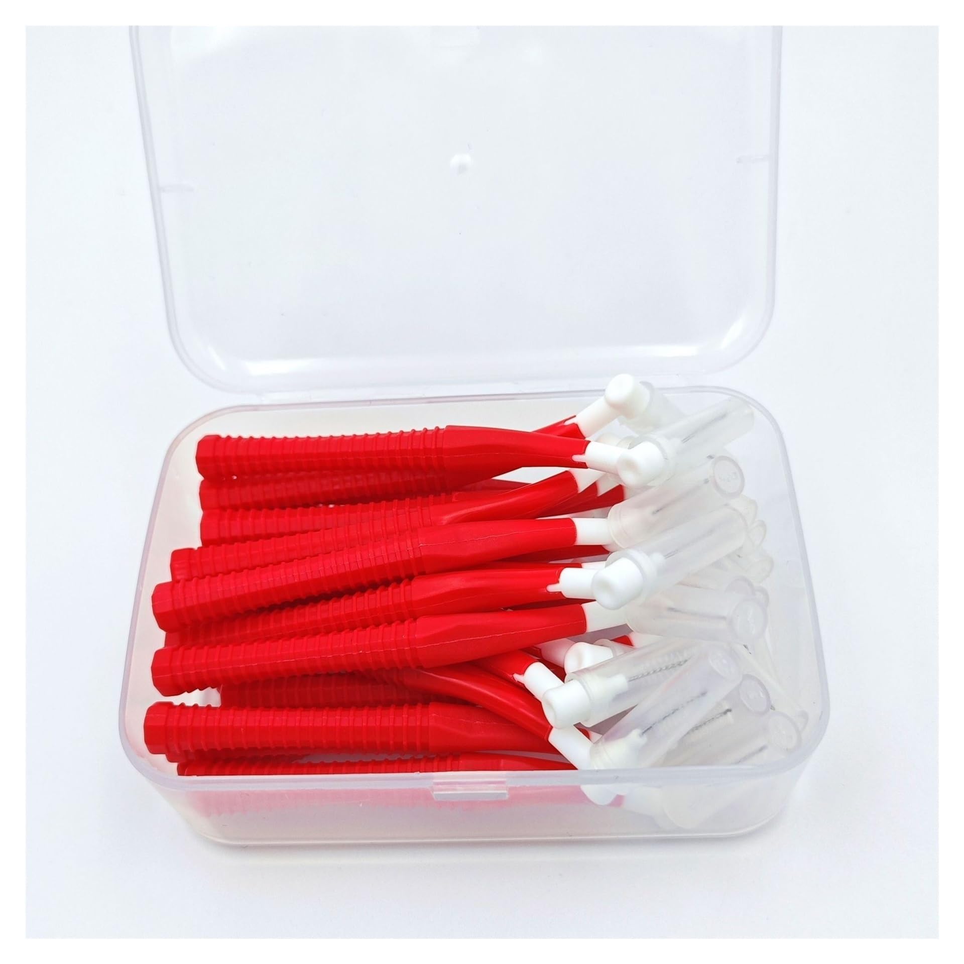 Brosse Interdentaire Lot de 20 brossettes interdentaires angulaires en plastique, sûres et utilisables à long terme entre les appareils orthodontiques. Nettoyeur dents(1mm)