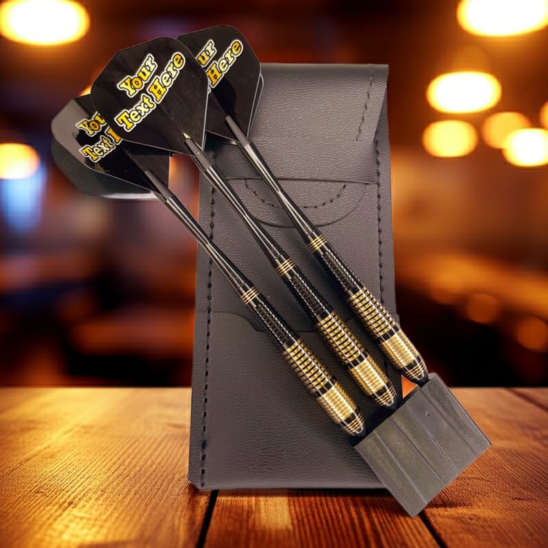 Personalised Darts Gift Set - With Custom Printed Dart Flights