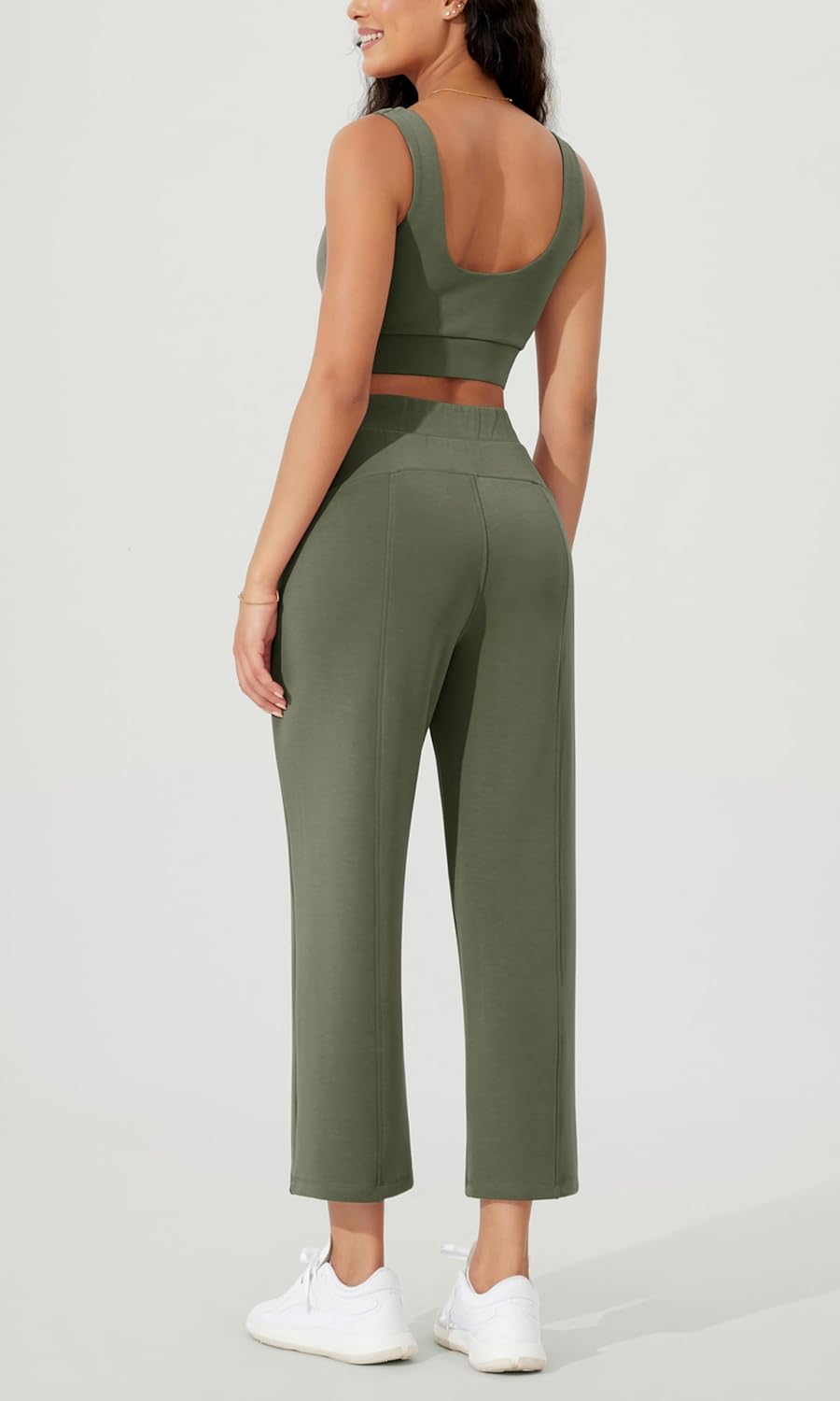 ODODOS Women's Modal Soft Relaxed Cropped Pants High Waist Casual Wide Leg Pants with Pockets - 25" Inseam - Image 5