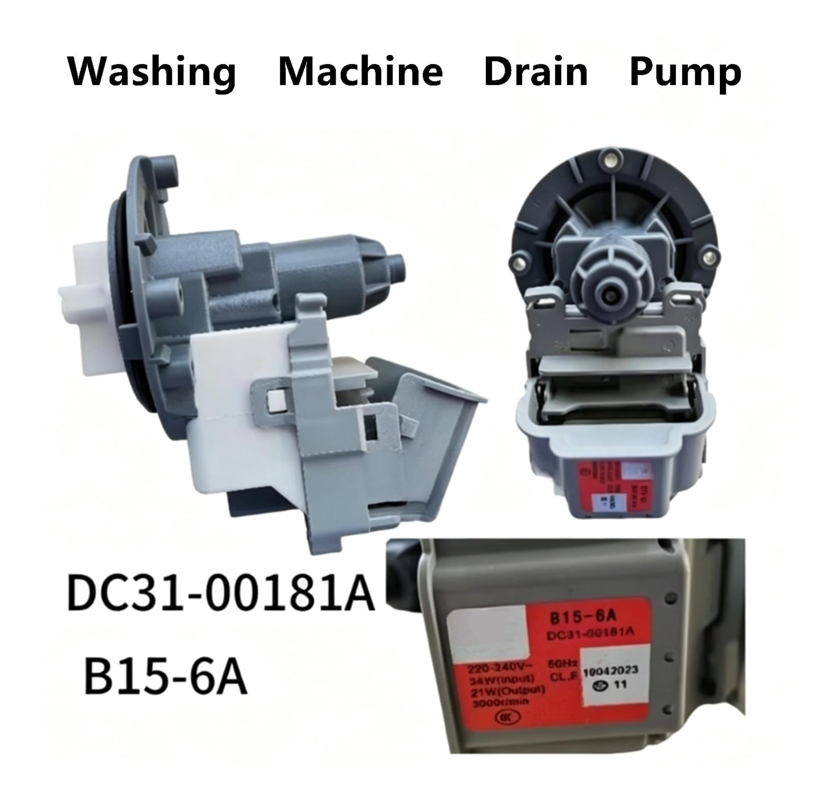 Pompa Di Scarico Per Lavatrice, Compatibile Con Samsung, Motore Di Scarico B15-6A DC31-00181A