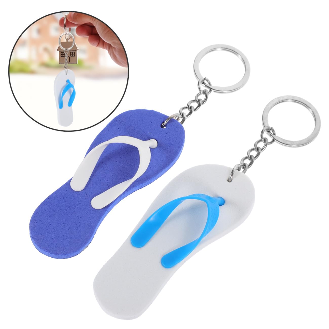 SUPVOX Portachiavi Infradito Estive Con Design Per Decorazione E Organizzazione Chiavi Per Estivi E Regali Decorativi