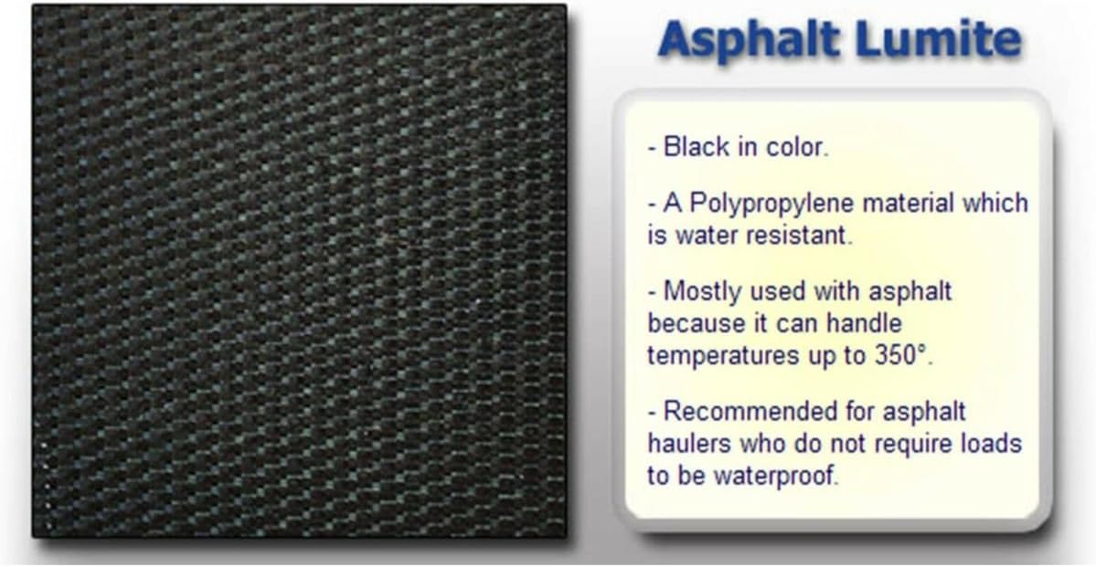Donovan 1800074, 90" x 12' Asphalt Lumite Mesh Tarp