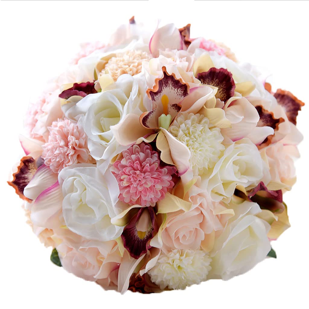 Bouquets de mariee en fleurs artificielles et hortensia artificielle rose pour offrir