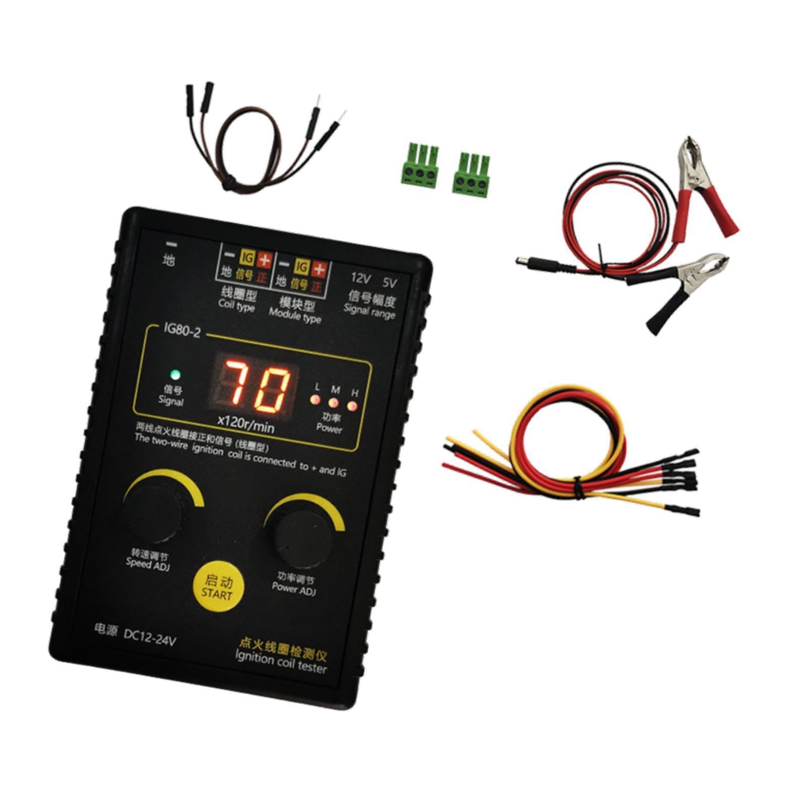 Kit compatto per il rilevamento della bobina di accensione, tester di accensione per auto, strumento pratico e facile per una diagnosi accurata, strumento riparazione diagnostica della bobina,