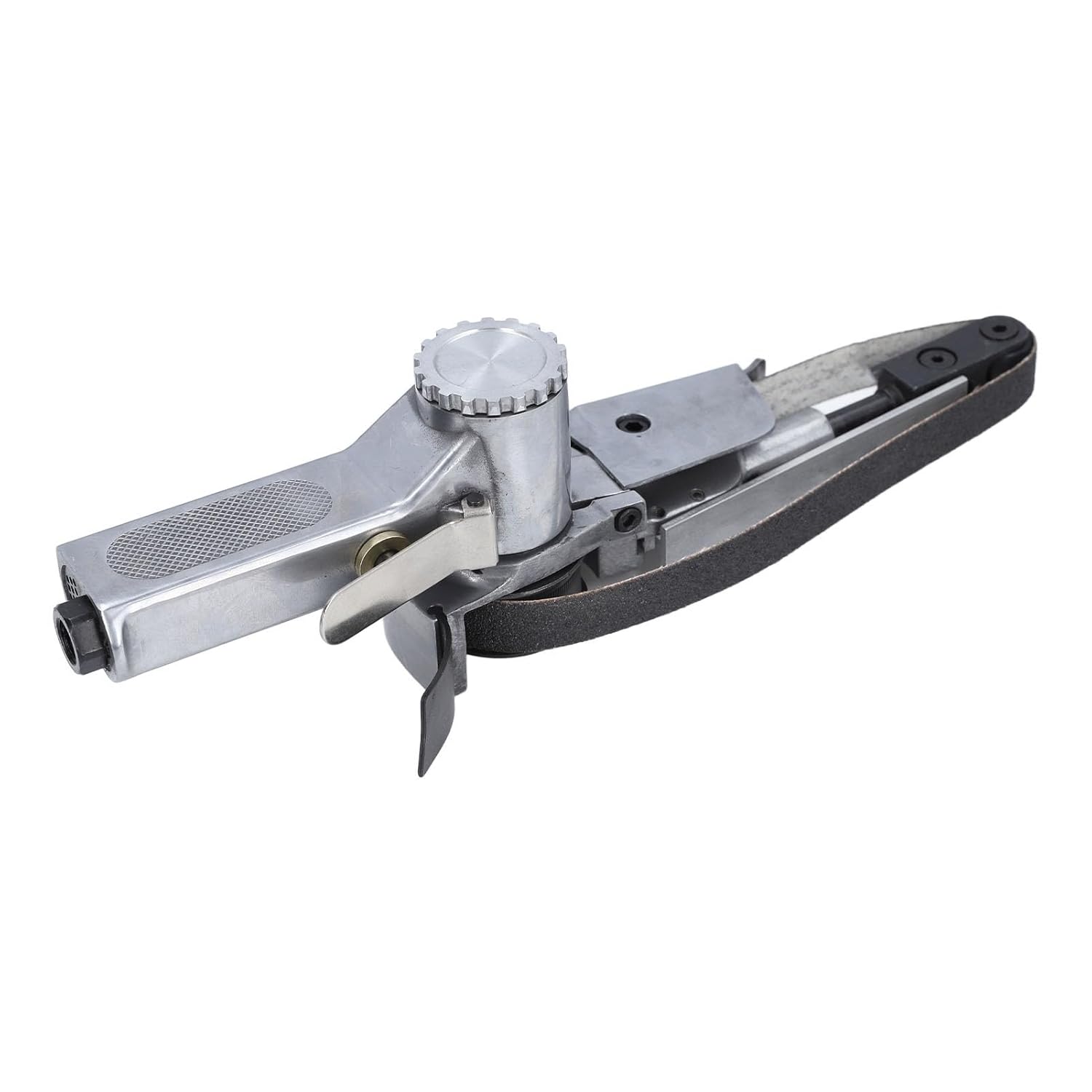 WALFRONT Air Belt Sander, Stainless Steel Pneumatic Powered Grinder, 16000 RPM, Ideal for Metal and Wood Finishing Projects