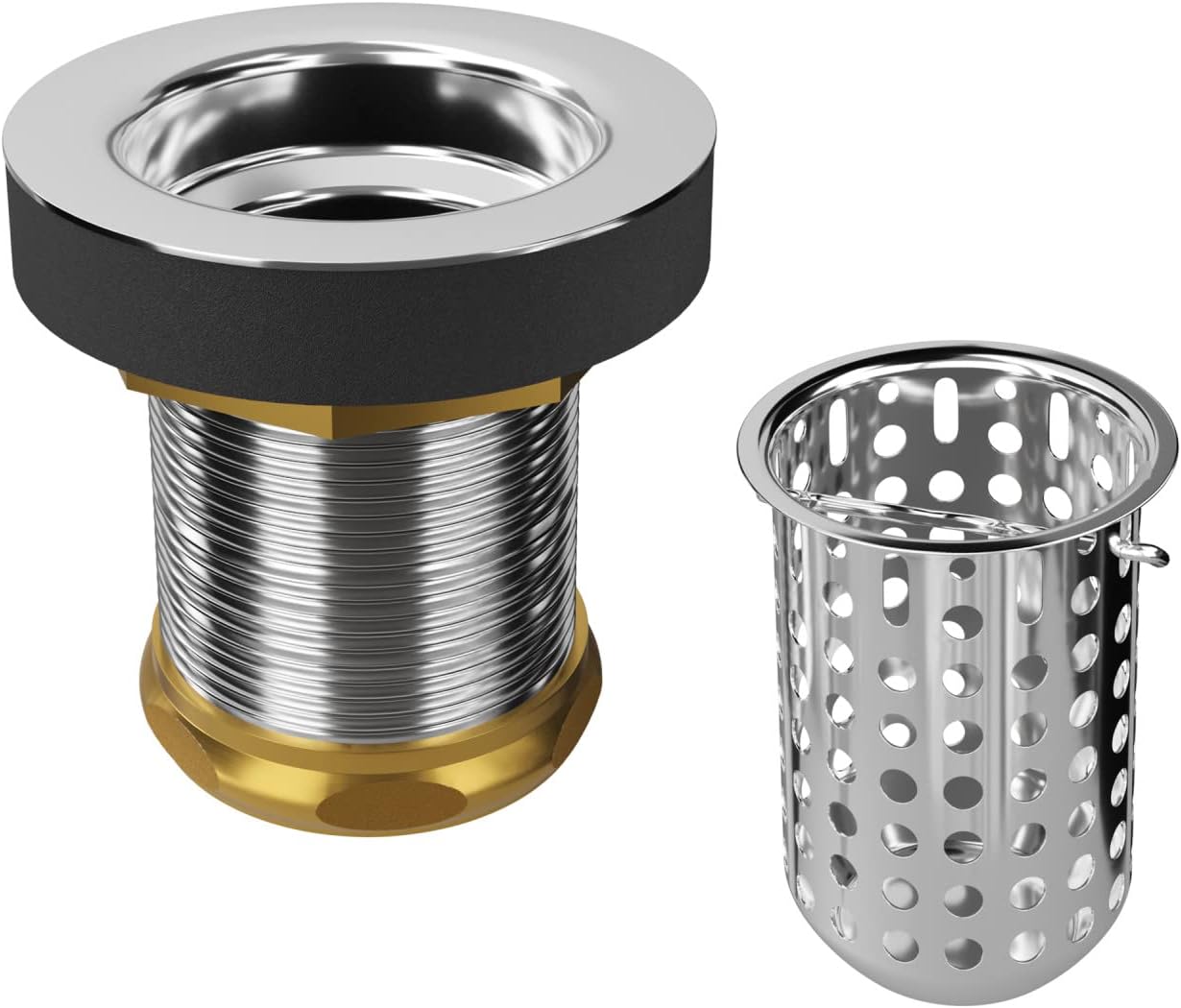 PROFLO PF73BR 1-1/2" Basket Strainers - Chrome