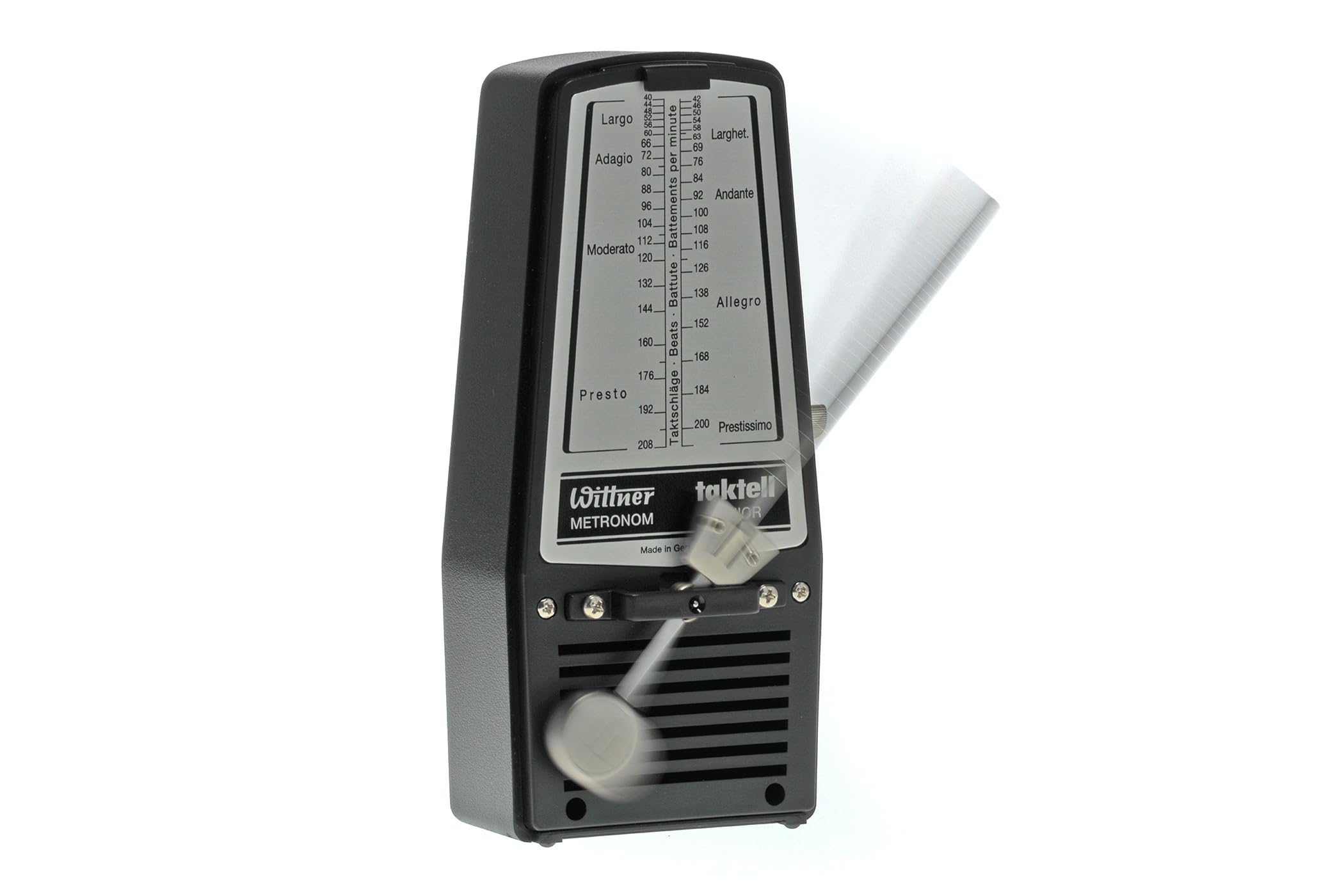 Wittner Metronom Taktell Junior Serie 820 Mechanisch Schwarz Kunststoffgehäuse Made in Germany