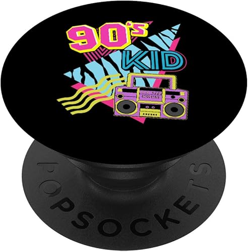 Miniatura 1 de 90's Kid Boombox 1990s Nostalgia 80s Baby Retro Party Design PopSockets PopGrip agarre intercambiable para teléfonos y tabletas