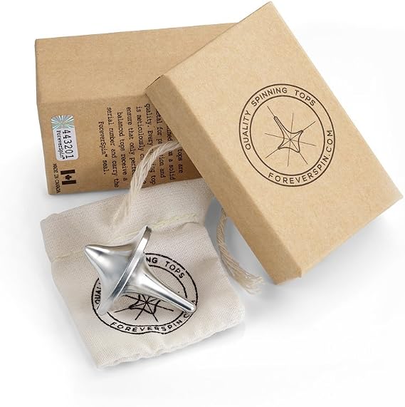 ForeverSpin Solid Silver(99.999%) Spinning Top - World Famous Metal Spinning Tops