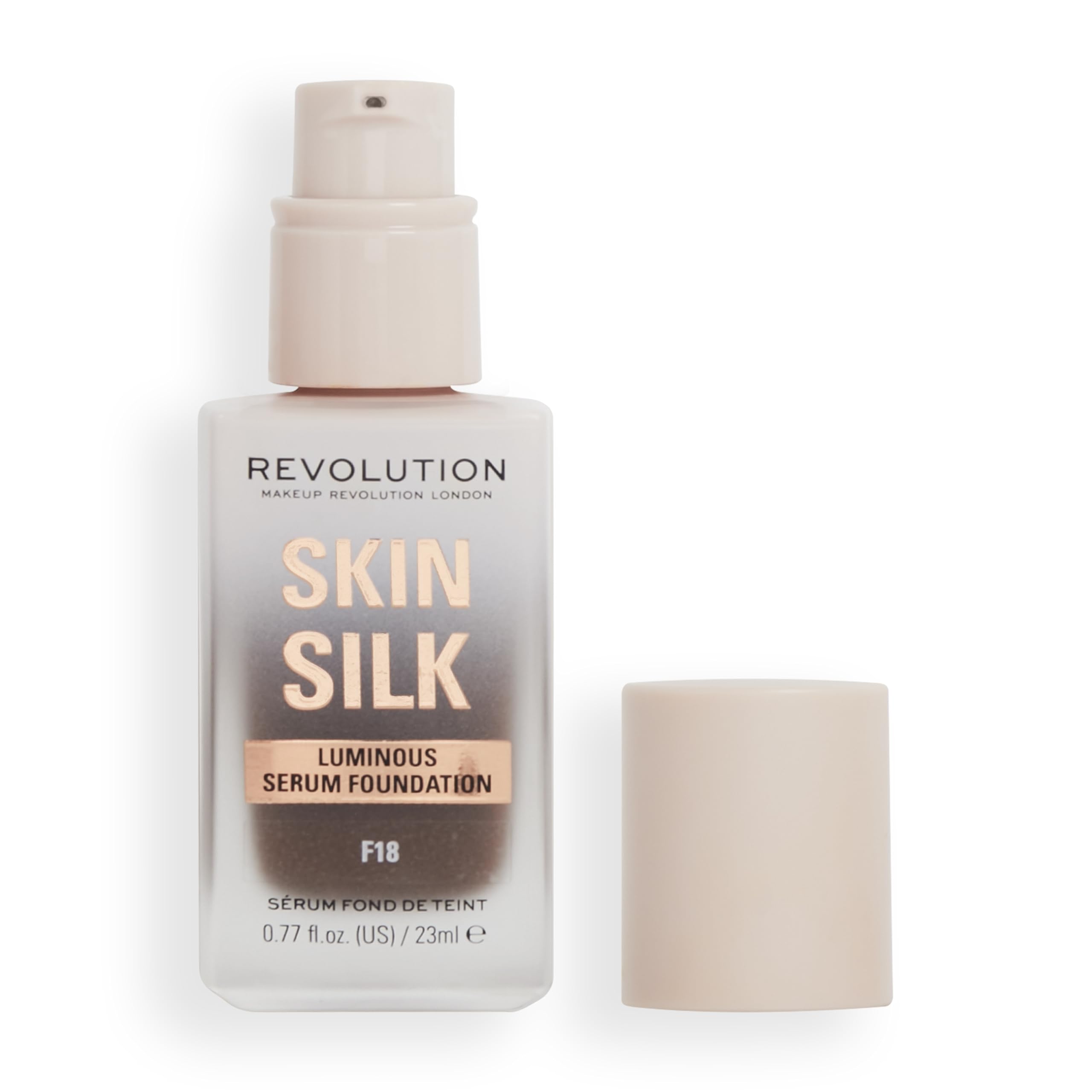 REVOLUTION SKIN SILK LUMINOUS SERUM LIQUID FOUNDATION - F18