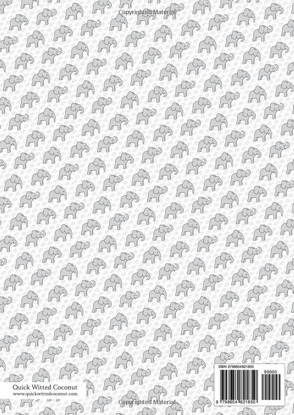 Elephant Notebook - Lined Pages - A4 - Premium: (White Edition) Fun notebook 192 lined pages (A4 / 8.27x11.69 inches / 21x29.7cm) - Image 2