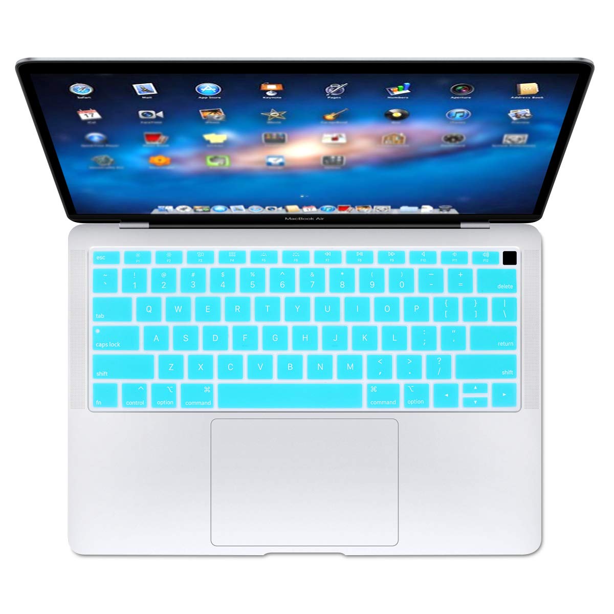 Se7enline Compatible with Macbook Keyboard Cover Skin for Mac Neo & Air 13/15 & Pro 14/16 inch (M5 M4 M3 M2 M1 A18 Pro) 2026/2025/2024/2023/2022/2021 Silicone Waterproof Dustproof EU Layout,Black — view 88