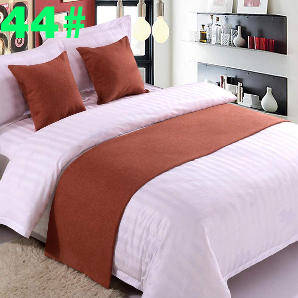 BAMCQ Bed Runner bed runners Hotel bedding premium bed tails bed flag bed tail pad bed cover bed tail trim brick red (hug pillow + pillow core) 1