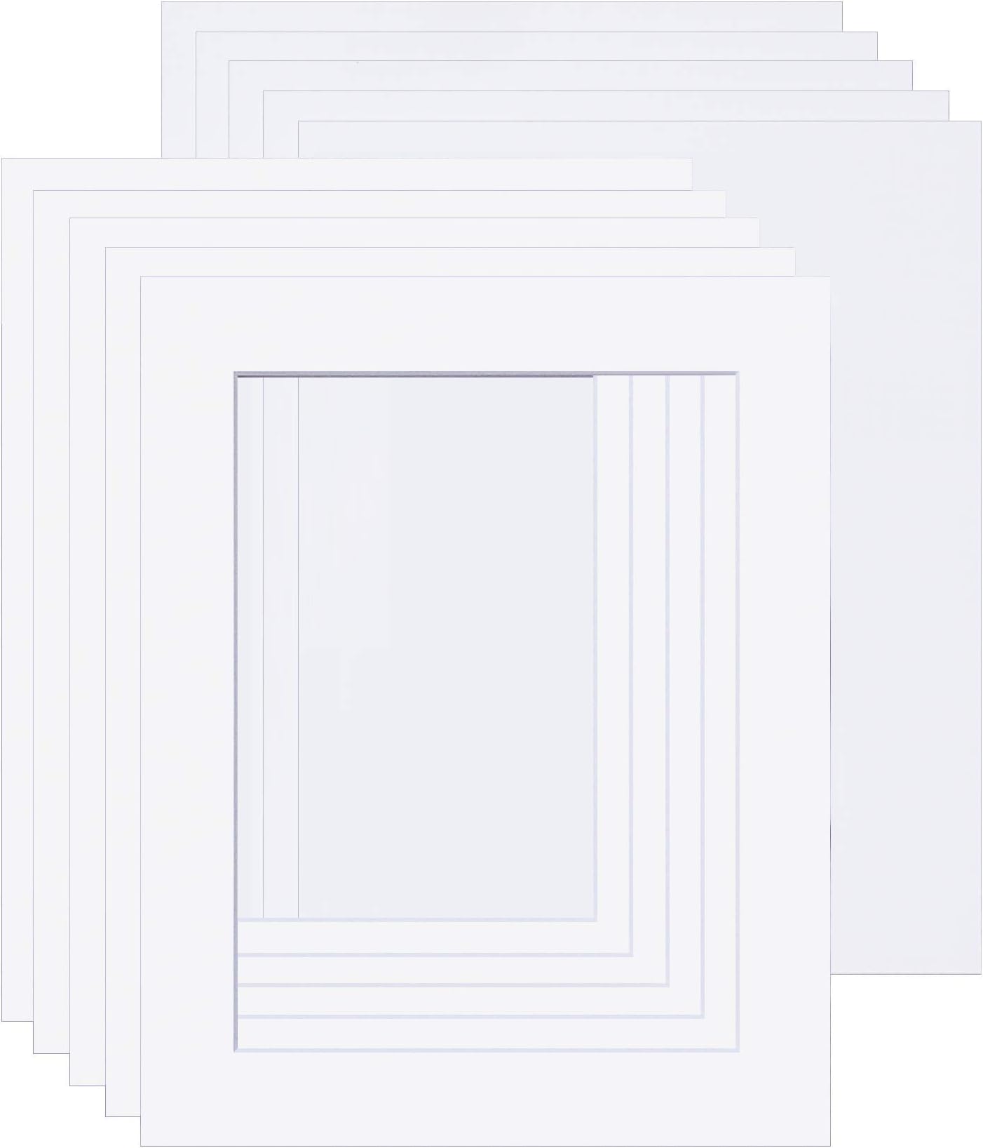 Cape Picture Framing Mounts with Backs, Outer Size 500 x 400mm, Options - Colour, Image Size, Pack Quantity