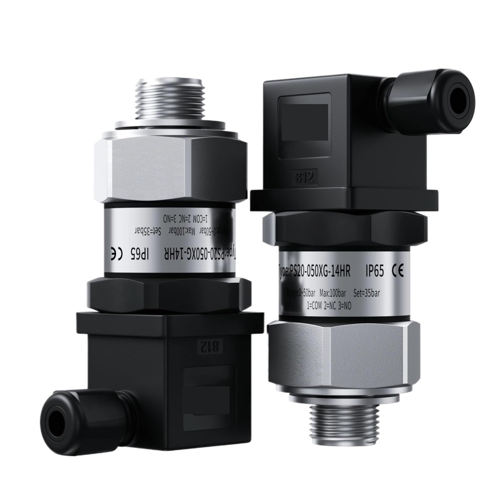 G3/4 rosca NO + NC aceite Gas agua aire Control de presión neumática 30-300bar 40-400bar 20-200bar interruptor IP65 1 Uds(G1-2 thread,0-8bar)