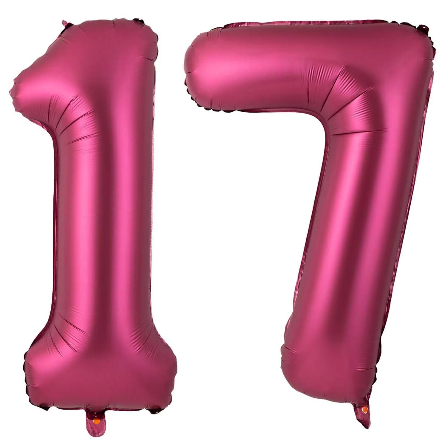 40 Inch Burgundy 17 Balloon, Wine Red Number 17 Balloons, Burgundy Large Foil Number 71 Balloons, Birthday Wedding Anniversary Baby Show Party Decoration — image 1