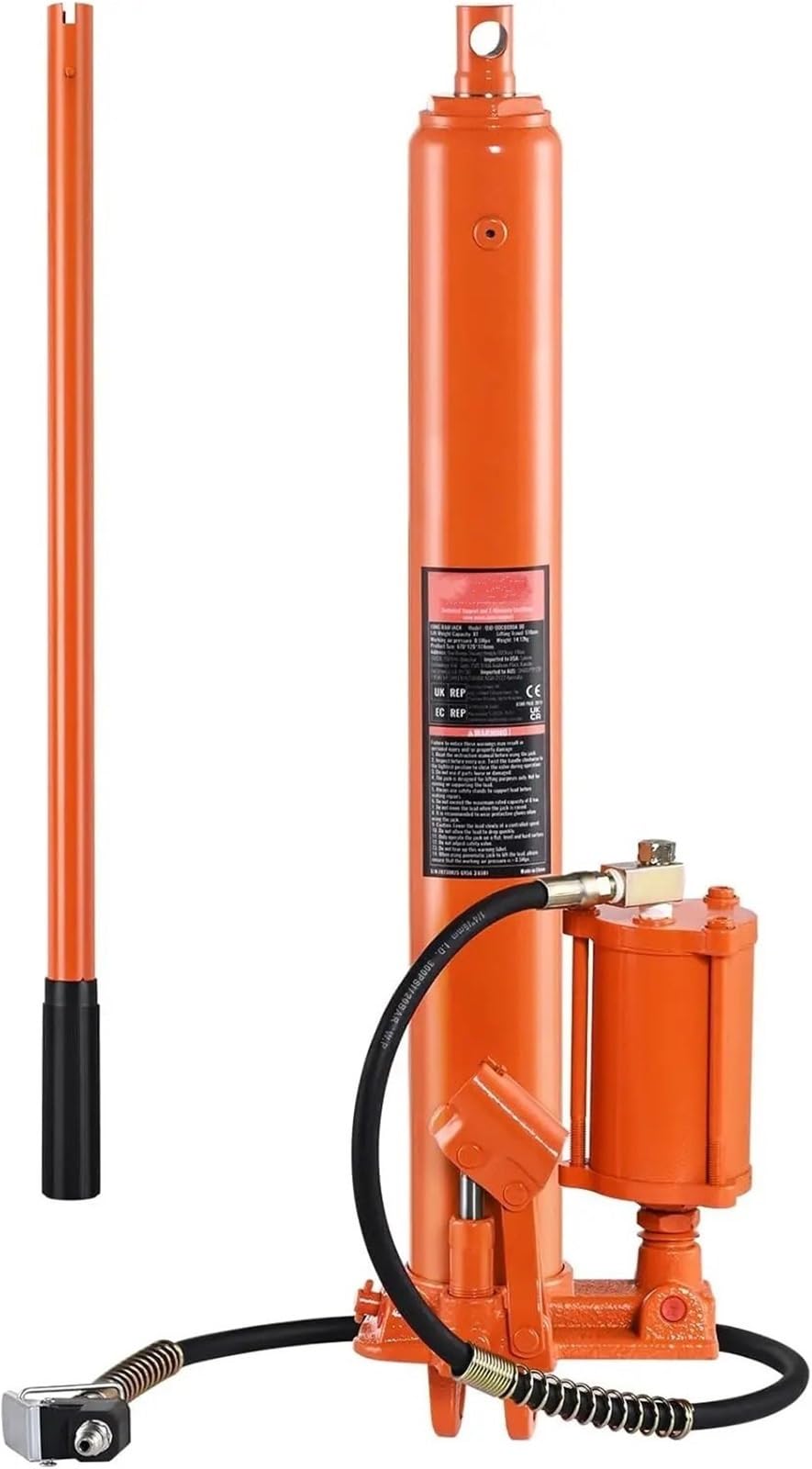 Wciągarki elektryczne Hydrauliczny podnośnik z długim siłownikiem, 8-tonowy siłownik podnoszenia silnika pompą powietrza i jednotłokową, hydrauliczny Akcesoria do dźwigników
