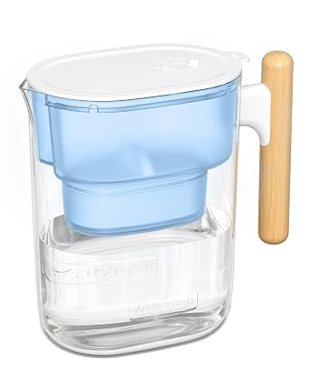 Waterdrop PT-04B Chubby Water Filter Jug, 3.5L, 200 Gallon, Wooden Handle