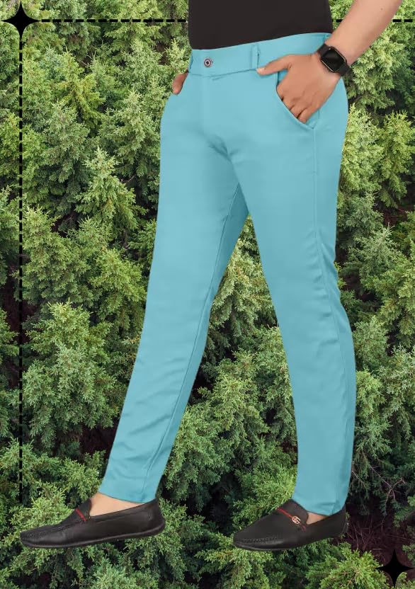 Image of Men's Slim Fit Casual Chinos Pants Stretch Cotton Trousers with Flat Front, Comfortable Everyday TS K023 Parent