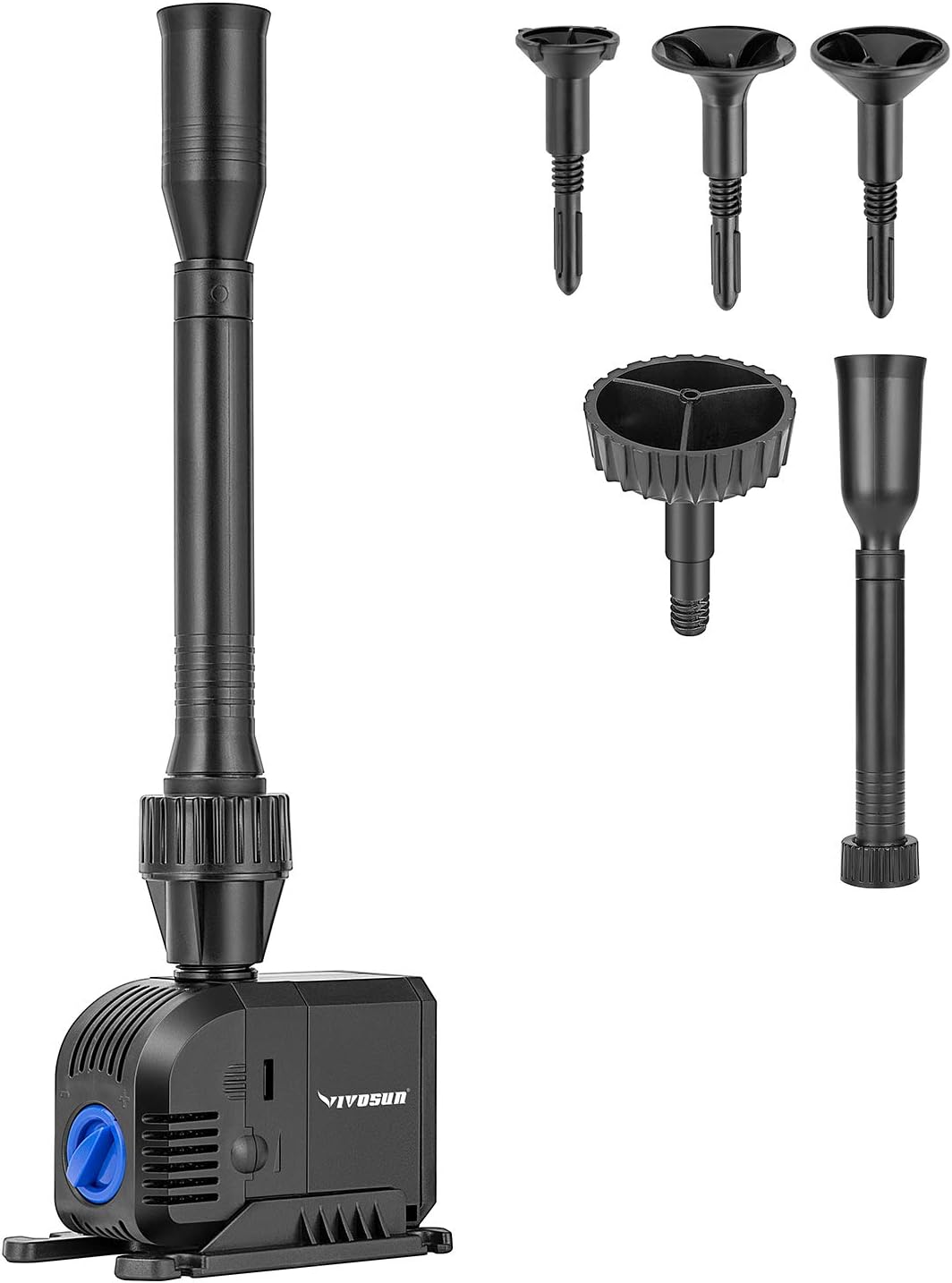 VIVOSUN 160GPH Submersible Pump(600L/H, 8W), Ultra Quiet