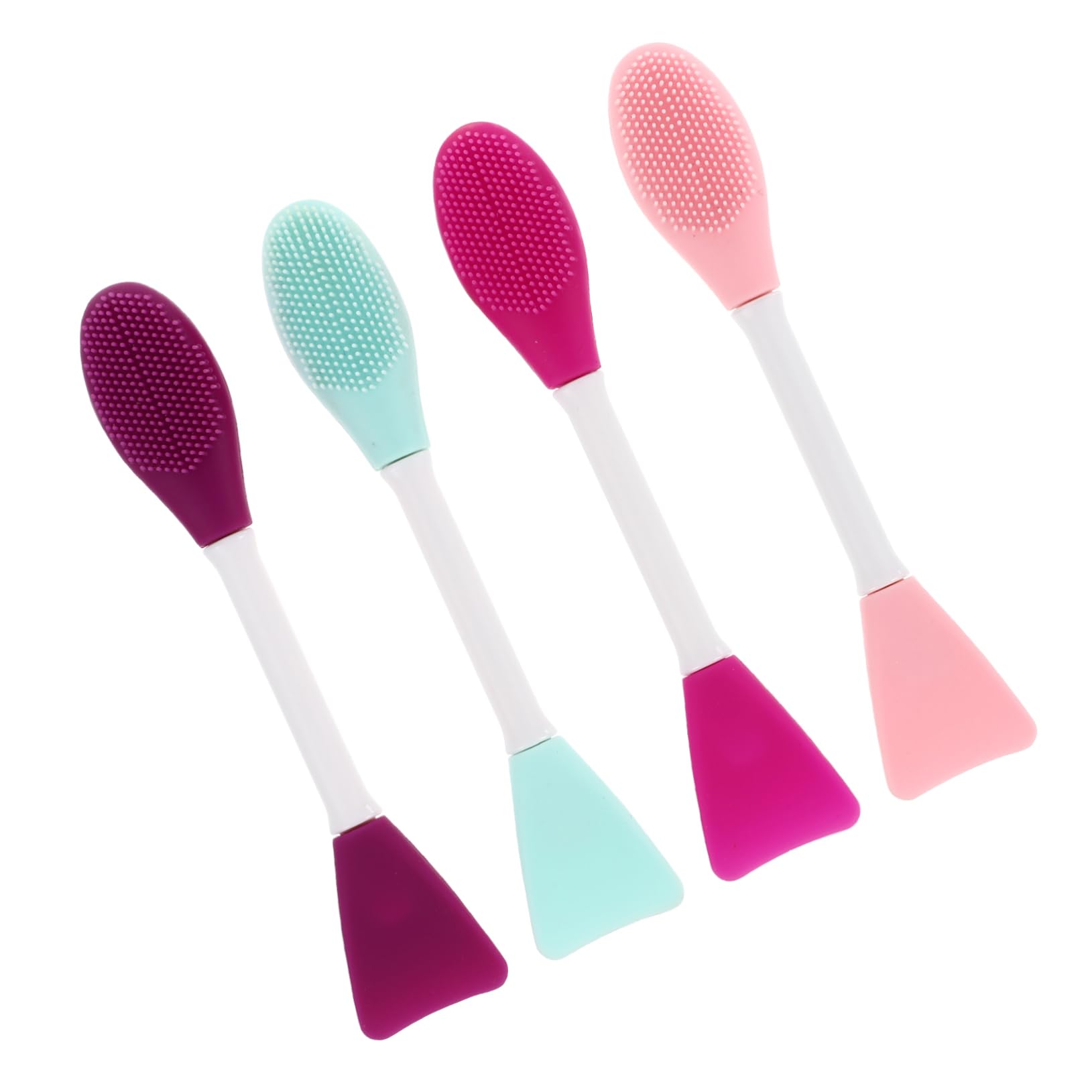 OSOLADY Skin Care Applicator Tools 4pcs Silicone Facial Mask Brush Double-head Design for Diy Face Masks and Spa at Home