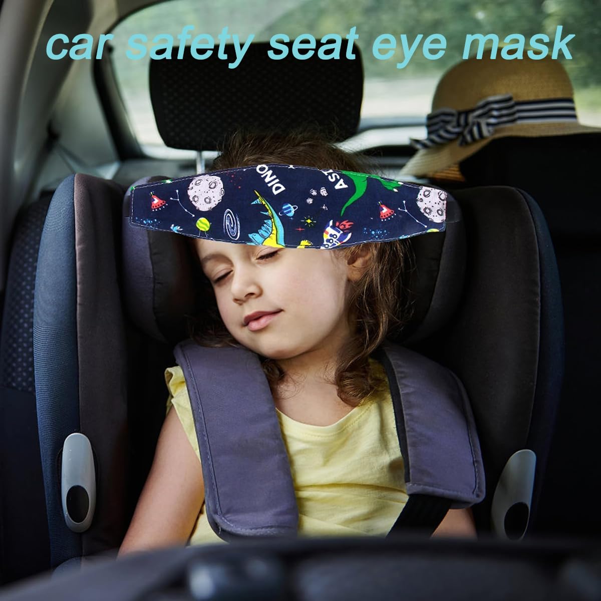 Reposacabezas Coche 2 Unidades para Niños,Sujeta Cabezas Ajustable con Sistema Antivuelco,Soporte Bebé en el Auto,Cinta Seguridad Dormir Viajes,Accesorio Universal con Protección de Cuello y Hombros — view 2