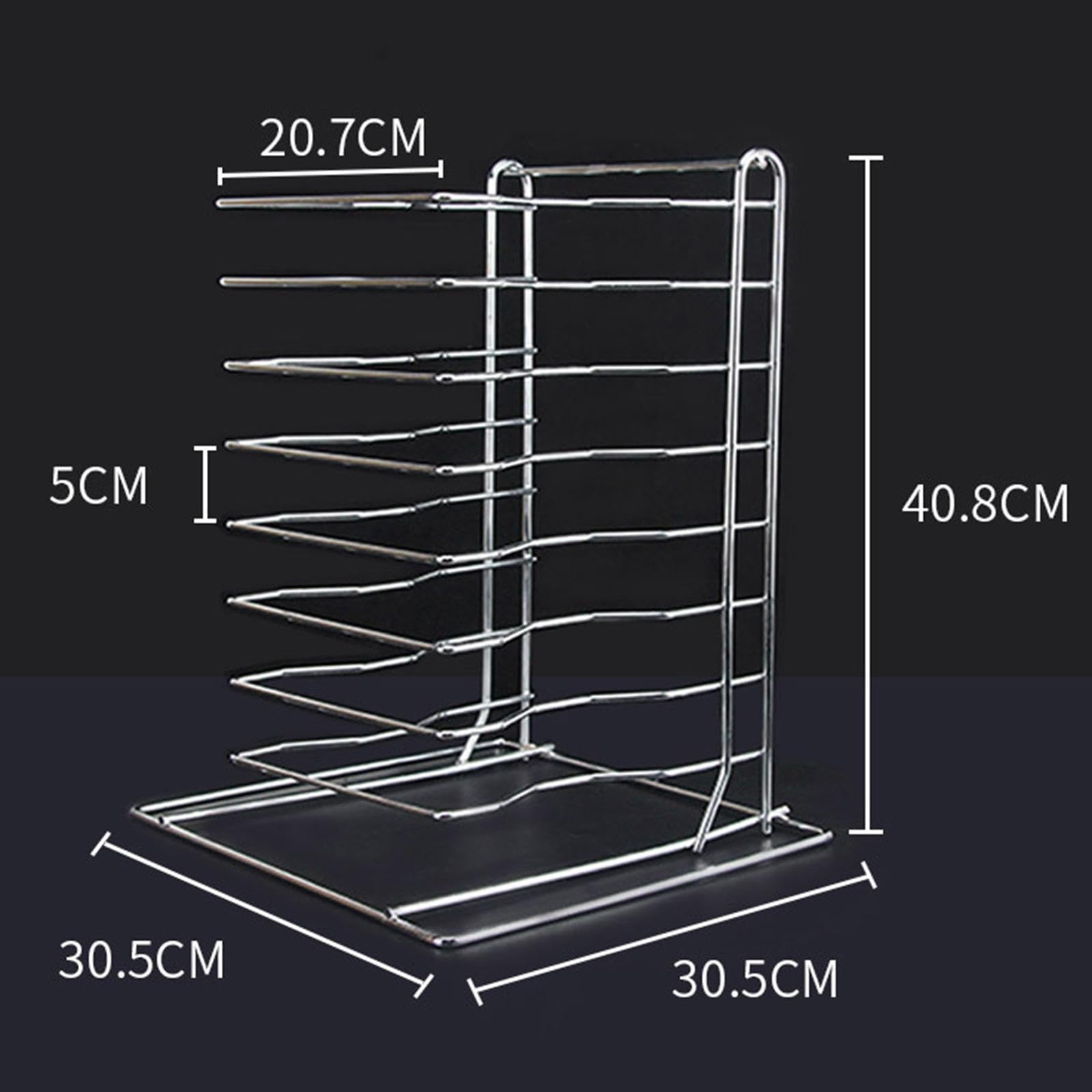 Rejilla para Enfriar Pizza, Estante de Refrigeración Portátil Multiusos para Almacenamiento de Cocina y Camping- 8 Capas