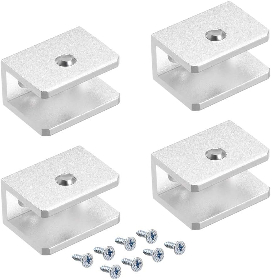 Glass Shelf Bracket Zinc Alloy Glass Clip Single-sided For 8-10mm 4Pcs - Single-sided For 8-10mm, 4pcs - Bed Bath & Beyond - 27579205