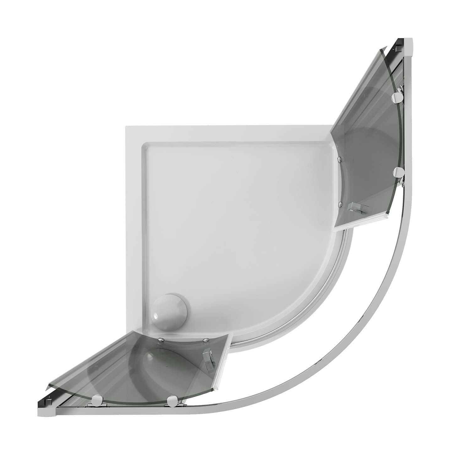 Box Doccia Semicircolare 80x80 H198 Stampato C 6mm mod. Ready