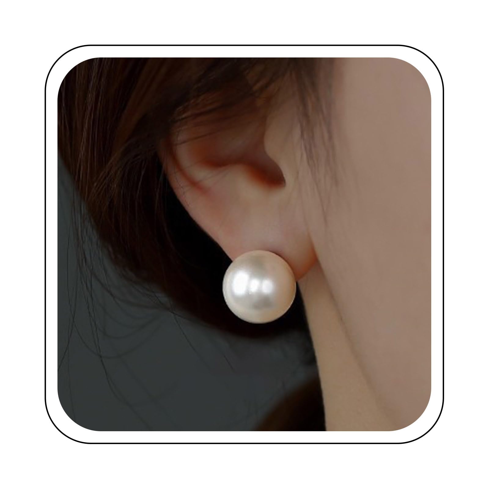 Set van 3 pareloorbellen zilver 925 witte pareloorstekers echte parels zoetwaterparels oorbellen oorbellen 3 paar, 5mm, 7mm, 9mm, Parel