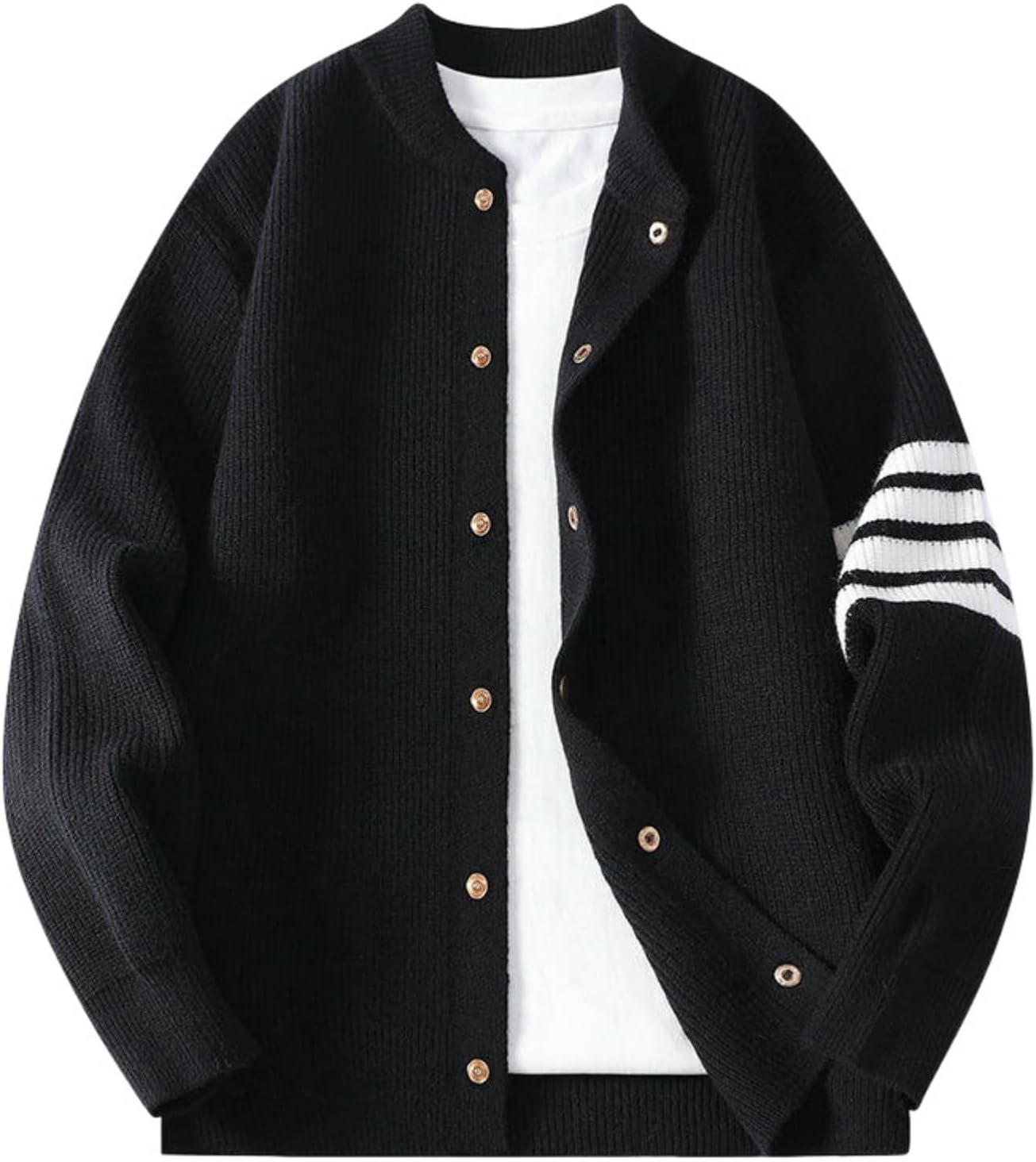 Men's Autumn Casual Simple Long Sleeve Knit Sweater Cardigan